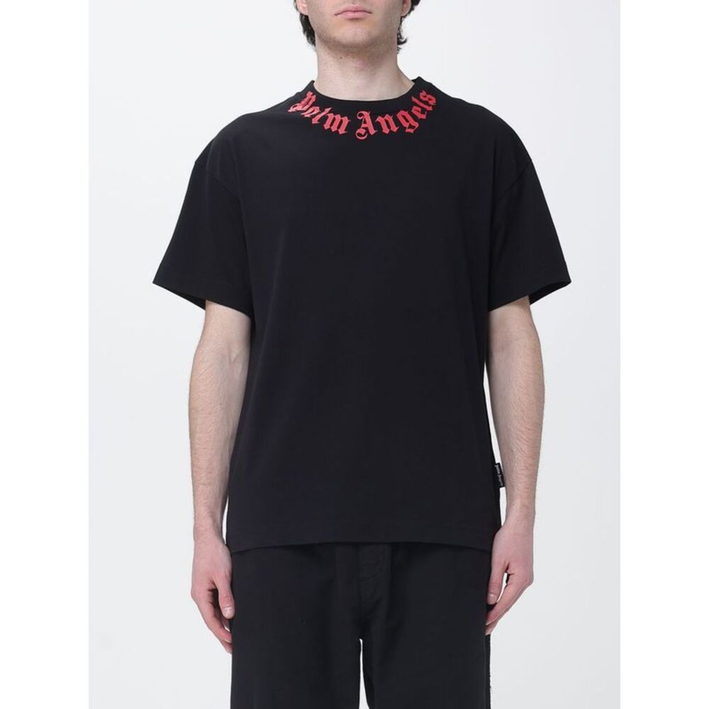 Palm Angels Men Cotton T-Shirt With Logo Palm Angels